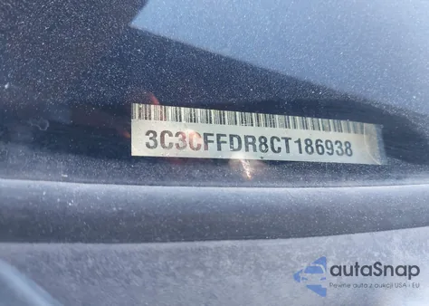 2012 Fiat 500C Pop z USA, uszkodzony, nr VIN 3C3CFFDR8CT186938